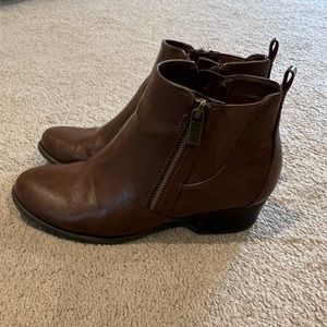 Brown booties size 6